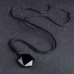 Premium zwarte obsidiaan talisman