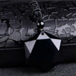 Premium zwarte obsidiaan talisman